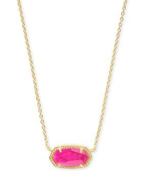 Elisa Gold Pendant Necklace in Azalea Illusion